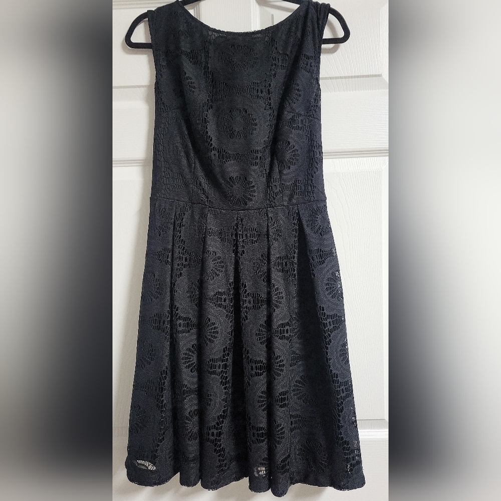 New York and Company - NWOT - Black, Sleeveless, Lacy,A- line Dress, Size 8